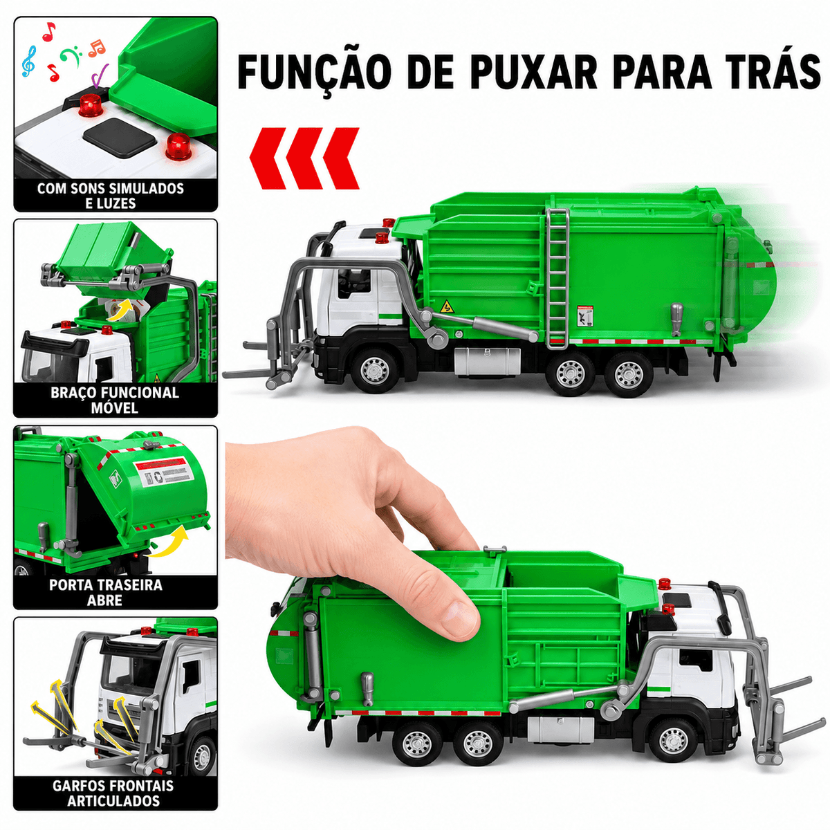 Brinquedo de Caminhão de Lixo 15