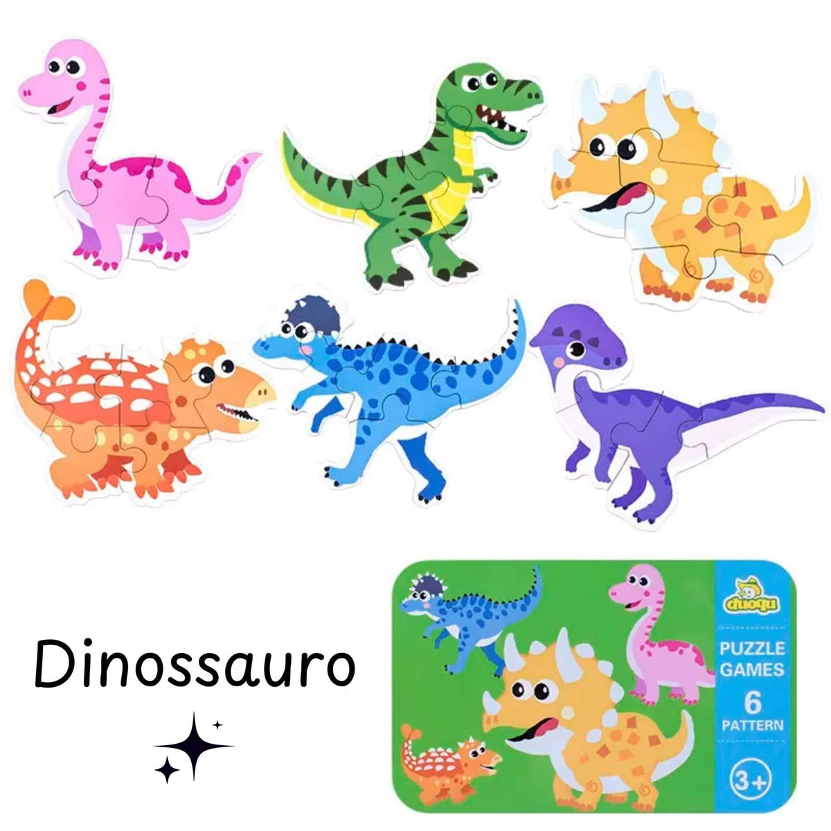Brinquedo| Quebra- Cabeça Dinossauro 3
